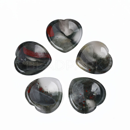 Natural  Bloodstone Thumb Worry Stone G-N0325-01S-1