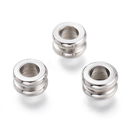 202 Stainless Steel European Bead Cores X-STAS-M282-02P-1