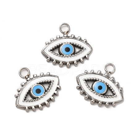 304 Stainless Steel Enamel Pendants STAS-A080-18P-1