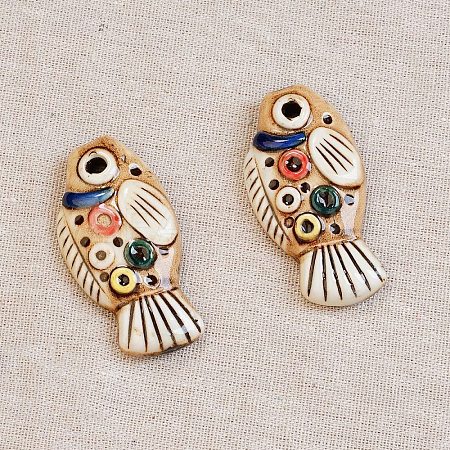 Handmade Porcelain Big Pendants LS-PORC-Z003-01A-1