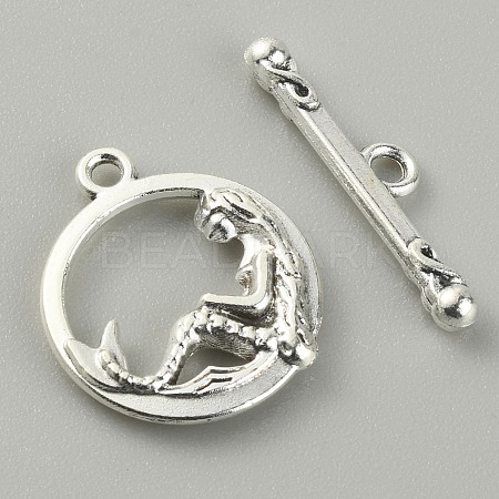 Tibetan Style Alloy Toggle Clasps FIND-CJC0017-21B-AS-1