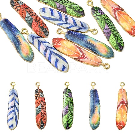 10Pcs 5 Colors Rack Plating Alloy Pendants FIND-YW0005-31-1