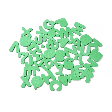 EVA Foam Alphabet and Numbers Fridge Magnetic Sticker AJEW-D0403-04C-1