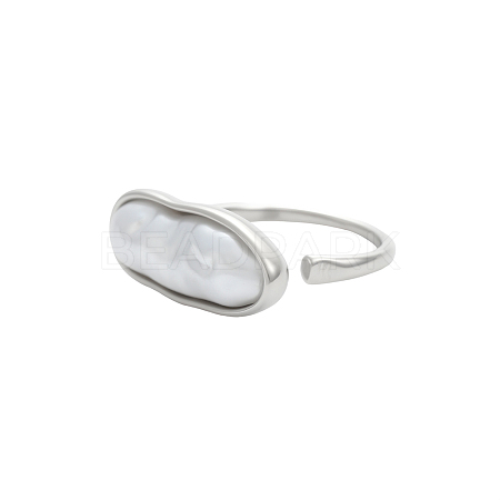 Anti-Tarnish 304 Stainless Steel Cuff Rings RJEW-OY001-07P-1