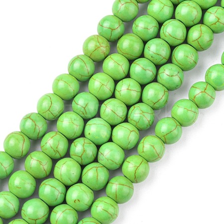 Synthetic Turquoise Beads Strands TURQ-G106-8mm-02B-1