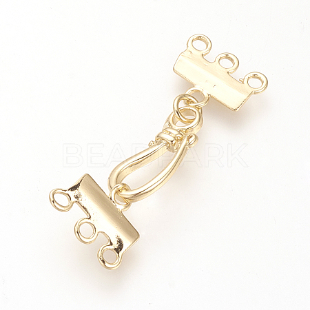 Brass S Hook Clasps KK-Q669-78G-1