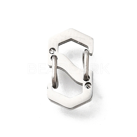 304 Stainless Steel Keychain Clasp Findings STAS-U051-01A-P-1