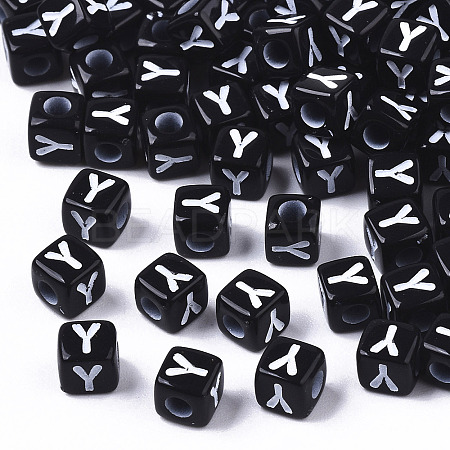 Opaque Acrylic Beads LS-SACR-N002-01Y-1
