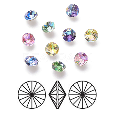 K9 Glass Rhinestone Cabochons GLAA-D001-11-1