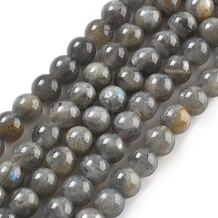 Natural Labradorite Beads Strands G-S333-6mm-035-01-1