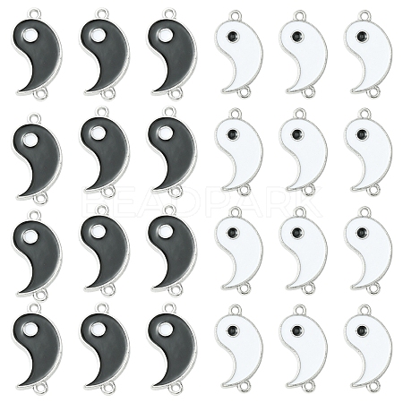 12Pcs 2 Colors Alloy Enamel Split Links Connectors ENAM-FS0001-84-1