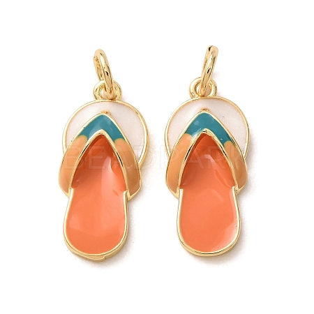 Brass Enamel Pendants X-KK-B026-25G-1