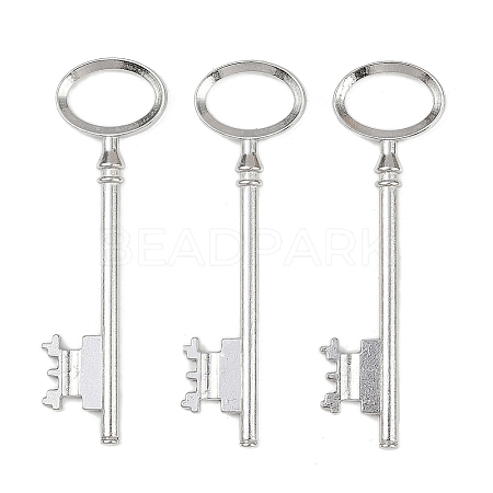 Tibetan Style Alloy Skeleton Key Large Pendants TIBEP-S105-P-RS-1