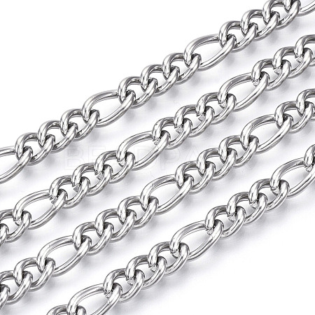 Tarnish Resistant 304 Stainless Steel Curb Chains CHS-N001-05P-1