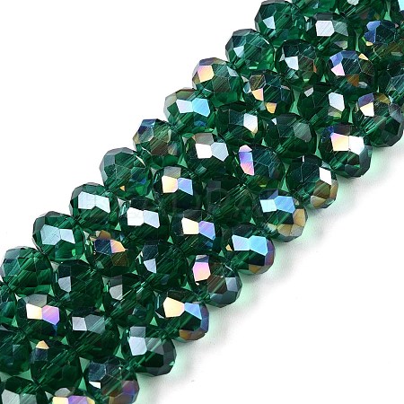 Electroplate Glass Beads Strands EGLA-A044-T8mm-B18-1