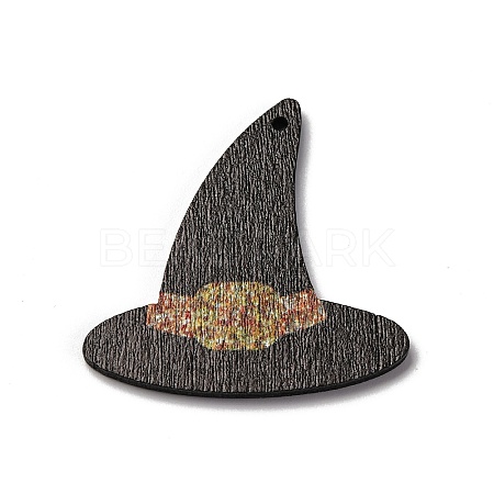 Single Face Printed Wood Pendants WOOD-B009-01J-1