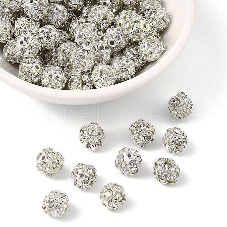 Brass Rhinestone Beads LS-RB-A019-8mm-01S-1
