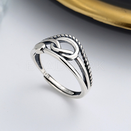 Cross 925 Sterling Silver Adjustable Finger Rings for Women FS-WG7B509-01-1