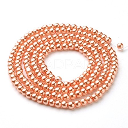Glass Pearl Beads Strands X-HY-4D-B36-1