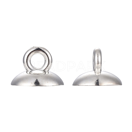 Plastic Bead Cap Pendant Bails KY-K003-02A-1
