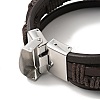 Microfiber Leather Braided Multi-strand Bracelet with 201 Stainless Steel Clasp for Men Women BJEW-C021-06-P-5