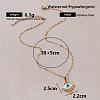 Vintage 304 Stainless Steel Enamel Evil Eye Pendant Necklaces for Women XZ3178-6