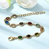 304 Stainless Steel Link Chain Bracelets for Women BJEW-A093-01B-G-1