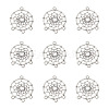Tibetan Style Alloy Chandelier Components Links TIBE-TAG0001-01-1