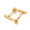 Ion Plating(IP) 304 Stainless Steel Stud Earrings EJEW-Z034-04A-G-2