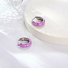 304 Stainless Steel Enamel Hoop Earrings for Women AU7915-2-2