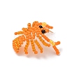 2Pcs 2 Colors Glass Seed Beaded Pendants PALLOY-MZ00903-4