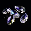 Faceted Teardrop Glass Pendants GLAA-O008-B02-1