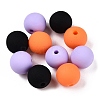 Rubberized Style Imitated Silicone Acrylic Beads MACR-T048-01B-05-1