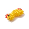 Handmade Glass Seed Beaded Duck Pendants PALLOY-MZ00404-4