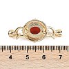 Brass Micro Pave Clear Cubic Zirconia Fold Over Clasps KK-U043-54G-01-3