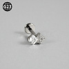 G23 Titanium Micro Pave Cubic Zirconia Cartilage Earrings WG0CACB-07-1