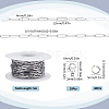 5M 304 Stainless Steel Paperclip Chains wih 50Pcs Open Jump Rings with 20Pcs  Lobster Claw Clasps FIND-SC0012-58-2