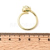 Brass Micro Pave Cubic Zirconia Cuff Open Rings for Women RJEW-L343-01G-03-5