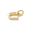Brass Micro Pave Cubic Zirconia Charms KK-I382-03G-U-2
