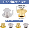 60Pcs 2 Colors Flat Round Alloy Cufflinks DIY-CY0002-51-2