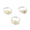 Natural Sea Shell Finger Rings RJEW-TA00173-2