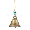 Iron Bell Pendant Decorations HJEW-JM02173-4