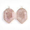 Natural Strawberry Quartz Pendants G-S344-13A-2