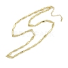 Rack Plating Brass Oval Link Chain Necklaces for Women NJEW-K382-16C-G-1