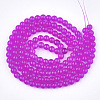 Baking Painted Imitation Jade Glass Round Bead Strands X-DGLA-Q021-6mm-04-2