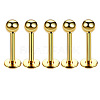 304 Stainless Steel Round Internally Threaded Labrets for Women Men WG9B6EB-23-1