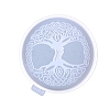 Flat Round with Tree of Life DIY Silicone Cup Mat Molds PW-WG16761-07-1