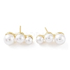 Rack Plating Brass Stud Earrings for Women KK-Z038-12G-1