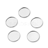 Tarnish Resistant Flat Round 304 Stainless Steel Plain Edge Bezel Cups STAS-R083-02-1