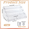 4-Tier Acrylic Nail Polish Bottle Organizer Display Riser Stands ODIS-WH0043-189B-3
